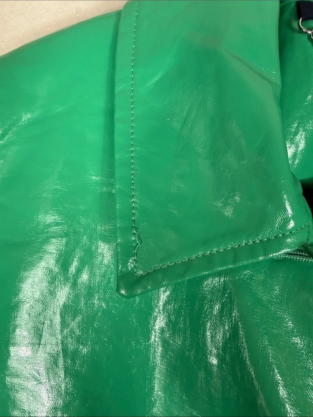J. Crew Collection Trench Coat in Laminated Linen in Summer Green - Picture 9 of 9